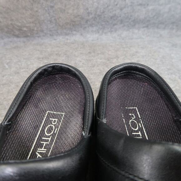 Pothia Shoes Womens 37 Clog Slip On Comfort Walking Work Leather Black Classic - Picture 13 of 14